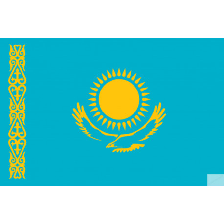 Drapeau Kazakhstan (19.5x13cm) - Sticker/autocollant