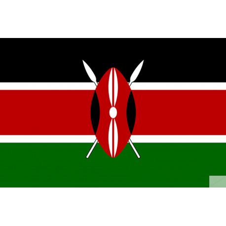 Drapeau Kenya (5x3.3cm) - Sticker/autocollant