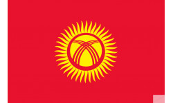 Drapeau Kirghizistan (15x10cm) - Sticker/autocollant