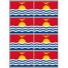 Drapeau Kiribati (8 fois 9.5x6.3cm) - Sticker/autocollant
