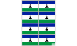 Drapeau Lesotho (8 fois 9.5x6.3cm) - Sticker/autocollant