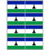 Drapeau Lesotho (8 fois 9.5x6.3cm) - Sticker/autocollant