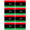 Drapeau Libye (8 fois 9.5x6.3cm) - Sticker/autocollant