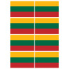 Drapeau Lituanie (8 fois 9.5x6.3cm) - Sticker/autocollant