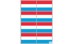 Drapeau Luxembourg (8 fois 9.5x6.3cm) - Sticker/autocollant