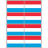 Drapeau Luxembourg (8 fois 9.5x6.3cm) - Sticker/autocollant