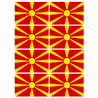 Drapeau Macédoine (8 fois 9.5x6.3cm) - Sticker/autocollant