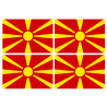 Drapeau Macédoine (4 fois 9.5x6.3cm) - Sticker/autocollant