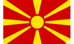 Drapeau Macédoine (19.5x13cm) - Sticker/autocollant