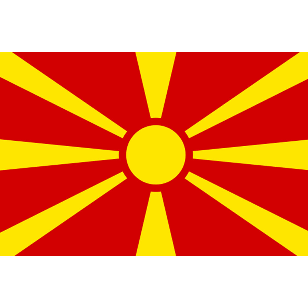 Drapeau Macédoine (5x3.3cm) - Sticker/autocollant
