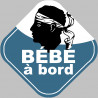 Bébé à bord garçon Corse (15x15cm) - Sticker/autocollant