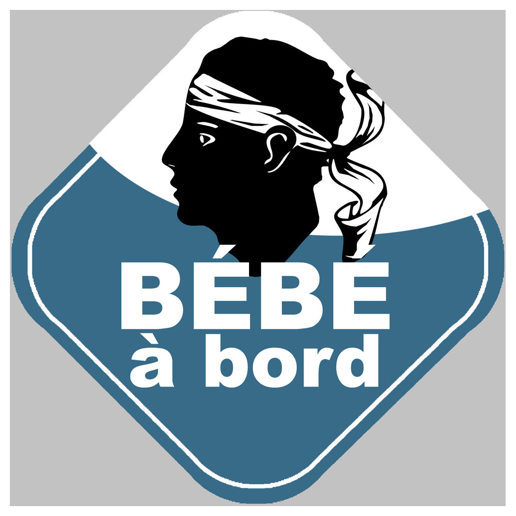 Bébé à bord garçon Corse (10x10cm) - Sticker/autocollant