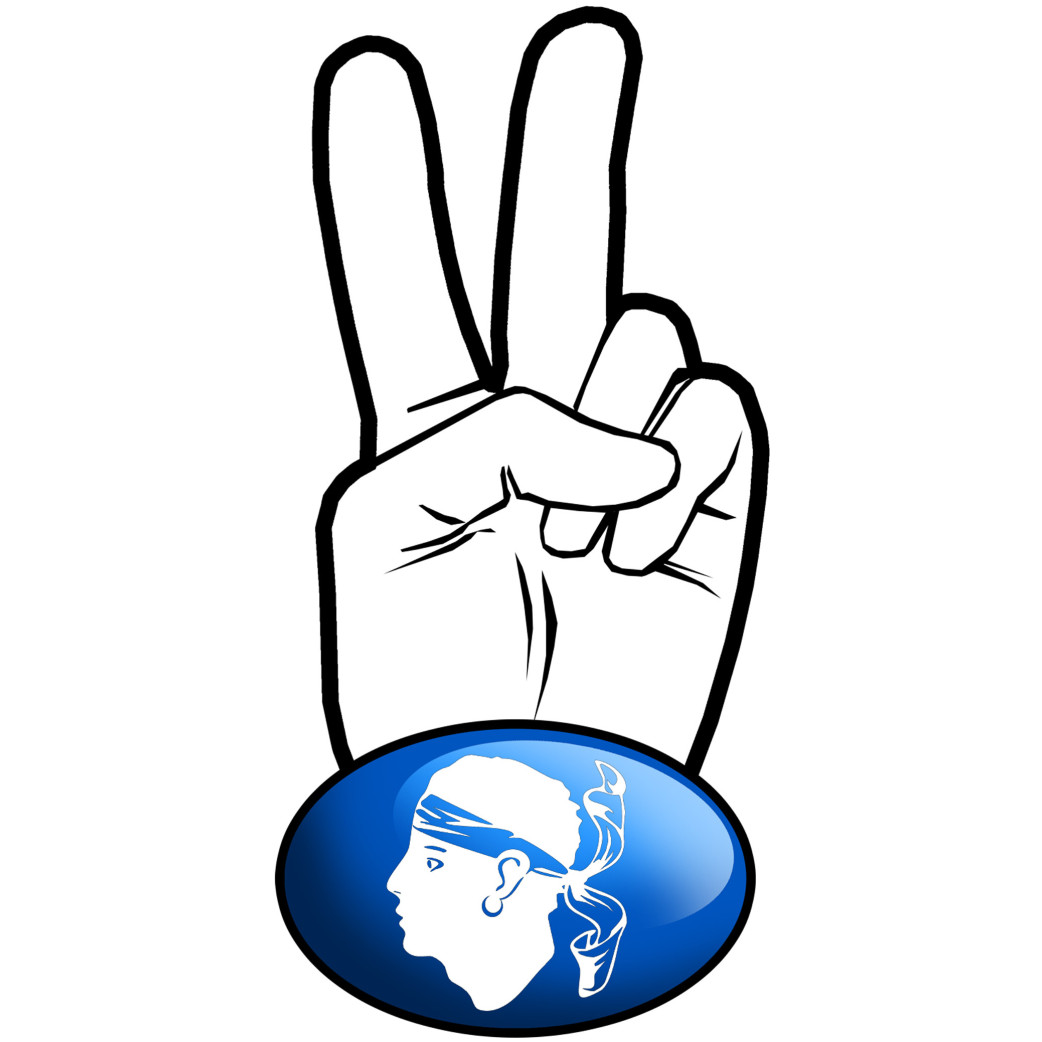 Salut de motard corse (10x4.8cm) - Sticker/autocollant