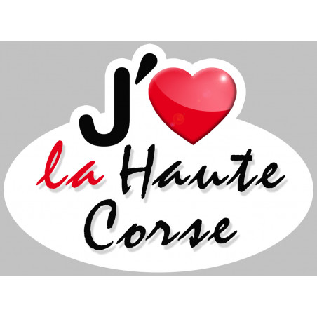 J'aime la Haute Corse (15x11cm) - Sticker/autocollant