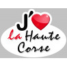 J'aime la Haute Corse (15x11cm) - Sticker/autocollant