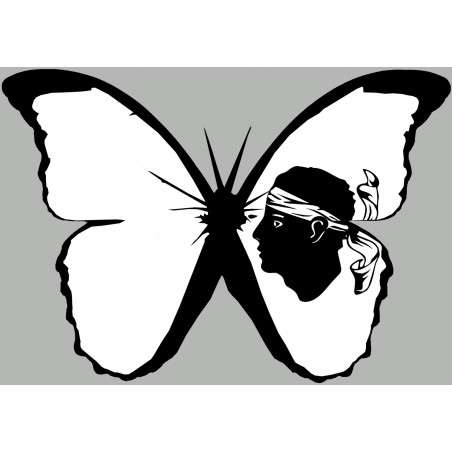 Effet papillon Corse (10x4.8) - Sticker/autocollant