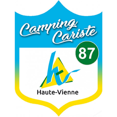 blason camping cariste Haute Vienne 87 - 20x15cm - Sticker/autocollant