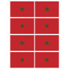 Drapeau Maroc (8 fois 9.5x6.3cm) - Sticker/autocollant