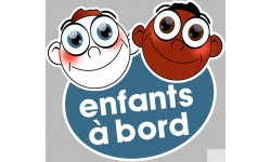 Enfants frères à bord garçon (10x9cm) - Sticker/autocollant