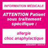 Allergie choc anaphylactique (5x5cm) - Sticker/autocollant
