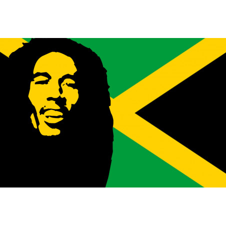 Bob Marley (20x13cm) - Sticker/autocollant