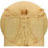 L'homme de Vitruve (5x4.7cm) - Sticker/autocollant