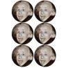 Albert Einstein (6 fois 9cm) - Sticker/autocollant