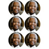 Nelson Mandela (6 fois 9cm) - Sticker/autocollant