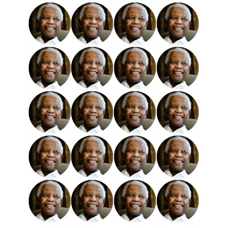 Nelson Mandela (20 fois 5cm) - Sticker/autocollant