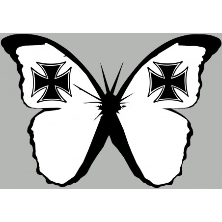 effet papillon Malte (15x10.5cm) - Sticker/autocollant