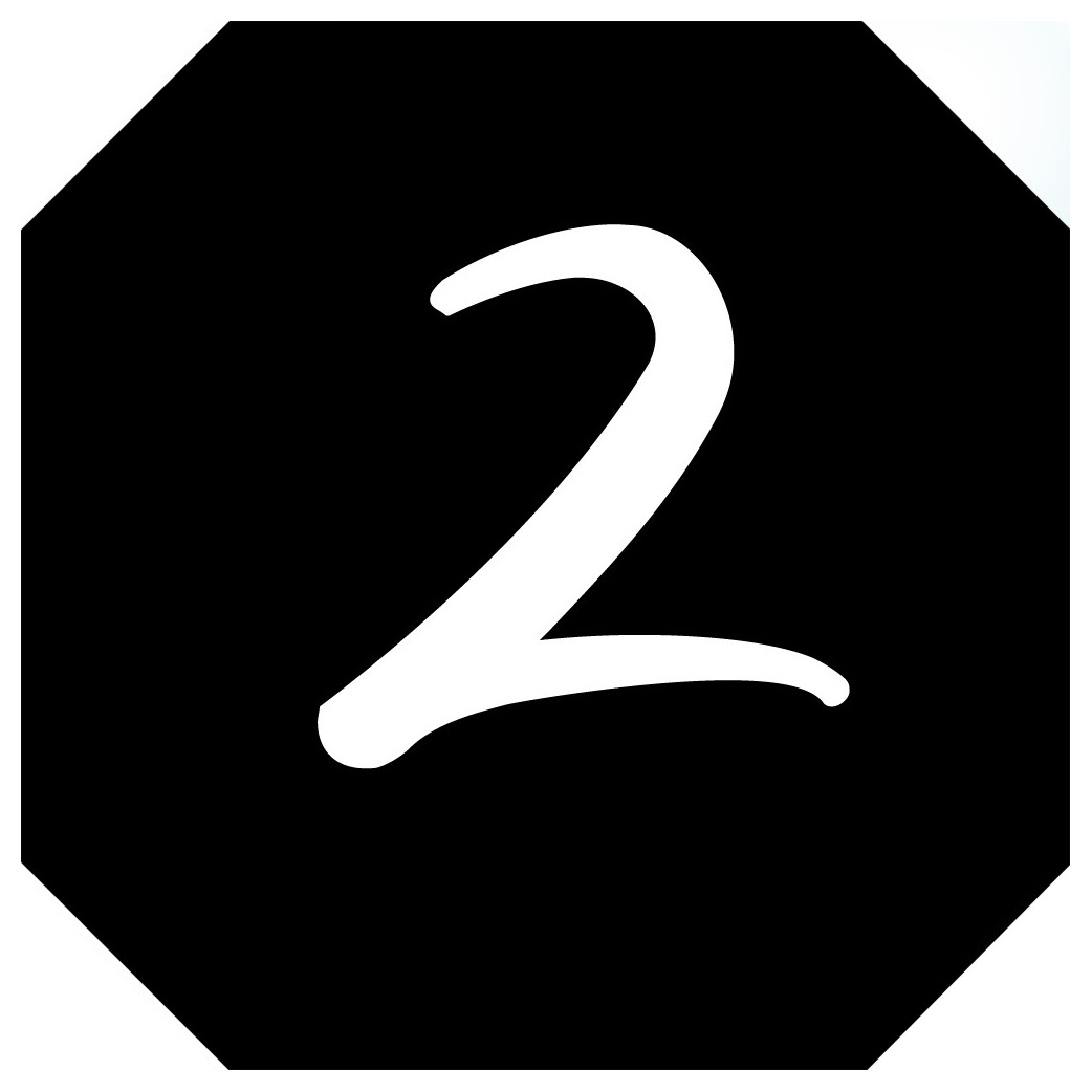 numéro de boite aux lettres 2 - architecte 10x10cm - Sticker/autocollant