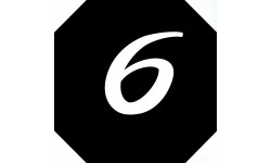 numéro de boite aux lettres 6 - architecte 10x10cm - Sticker/autocollant