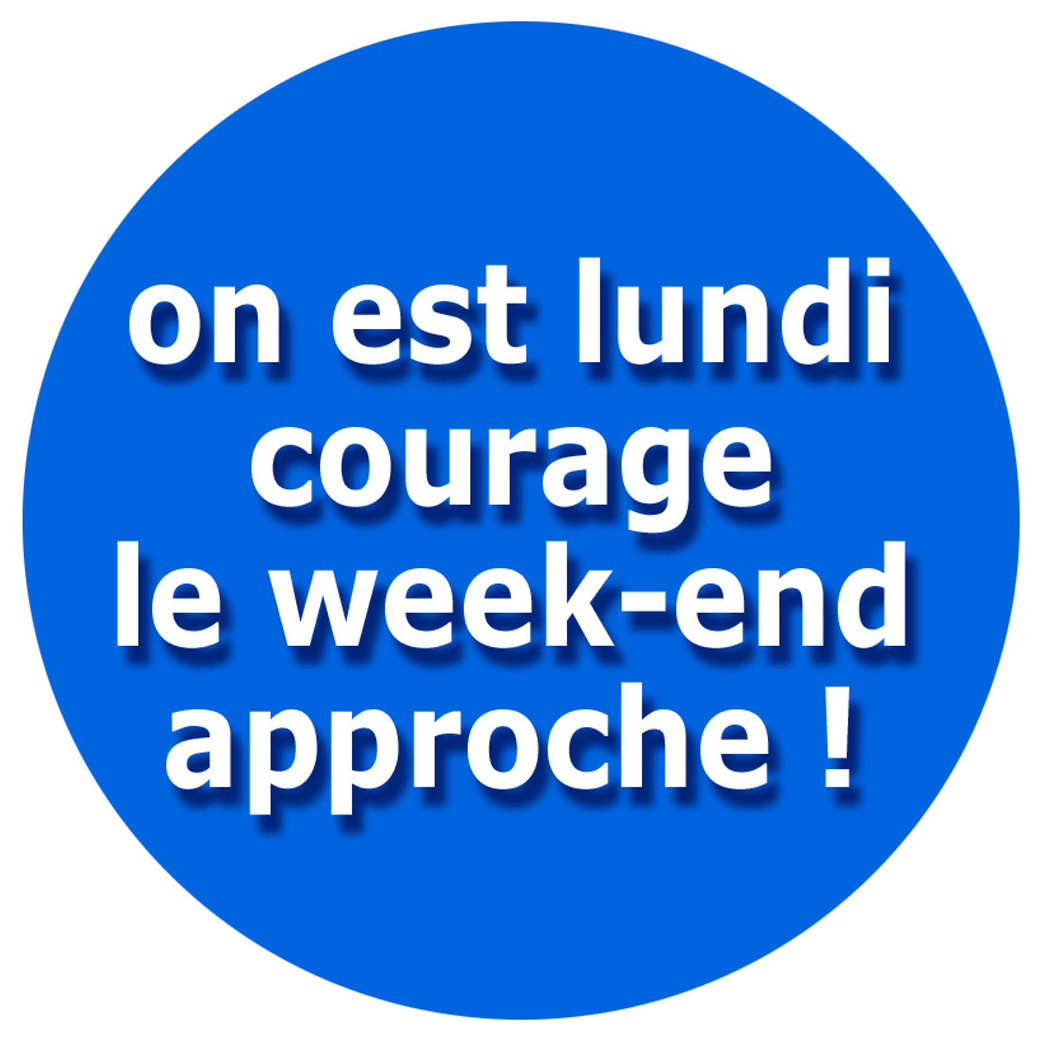 on est lundi (10x10cm) - Sticker/autocollant