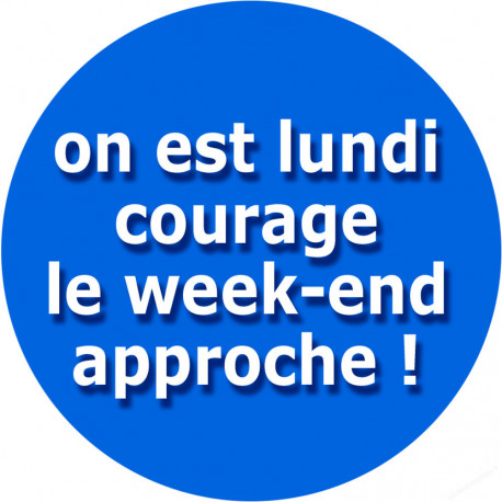 on est lundi (10x10cm) - Sticker/autocollant