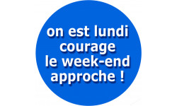 on est lundi (5x5cm) - Sticker/autocollant