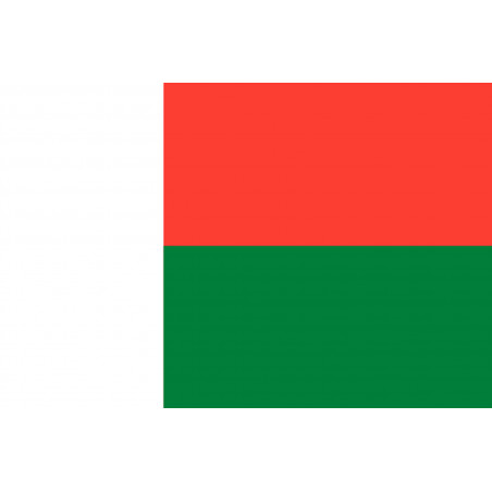 Drapeau Madagascar (5x3.3cm) - Sticker/autocollant