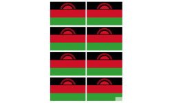 Drapeau Malawi (8 fois 9.5x6.3cm) - Sticker/autocollant