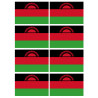 Drapeau Malawi (8 fois 9.5x6.3cm) - Sticker/autocollant