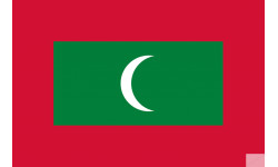 Drapeau Maldives (15x10cm) - Sticker/autocollant