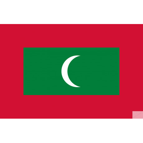 Drapeau Maldives (5x3.3cm) - Sticker/autocollant