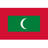 Drapeau Maldives (5x3.3cm) - Sticker/autocollant