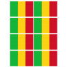 Drapeau Mali (8 fois 9.5x6.3cm) - Sticker/autocollant