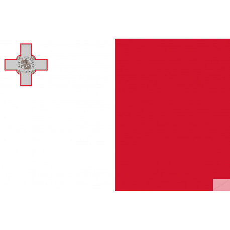 Drapeau Malte (19.5x13cm) - Sticker/autocollant