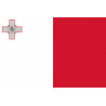 Drapeau Malte (15x10cm) - Sticker/autocollant