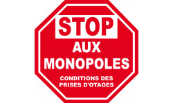 MONOPOLES STOP (5X5cm) - Sticker/autocollant