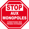 MONOPOLES STOP (5X5cm) - Sticker/autocollant