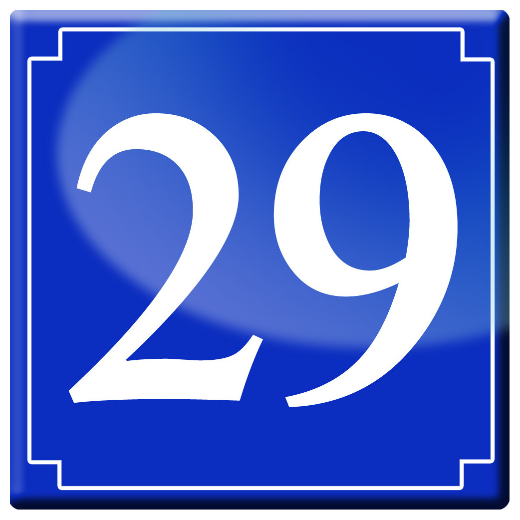 numéro de rue 29 (classique 10x10cm) - Sticker/autocollant