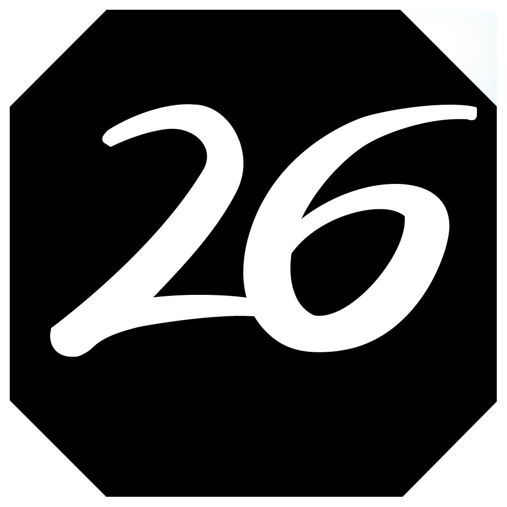 numéro de boite aux lettres 26 (architecte 10x10cm) - Sticker/autocollant