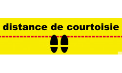 distance de courtoisie (30x9cm) - Sticker/autocollant