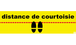 distance de courtoisie (30x9cm) - Sticker/autocollant